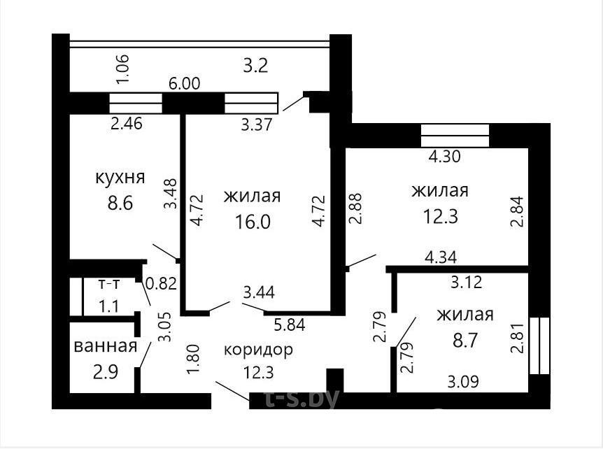 квартира, Минск, ул. Рафиева, д. 70 - лучшее предложение