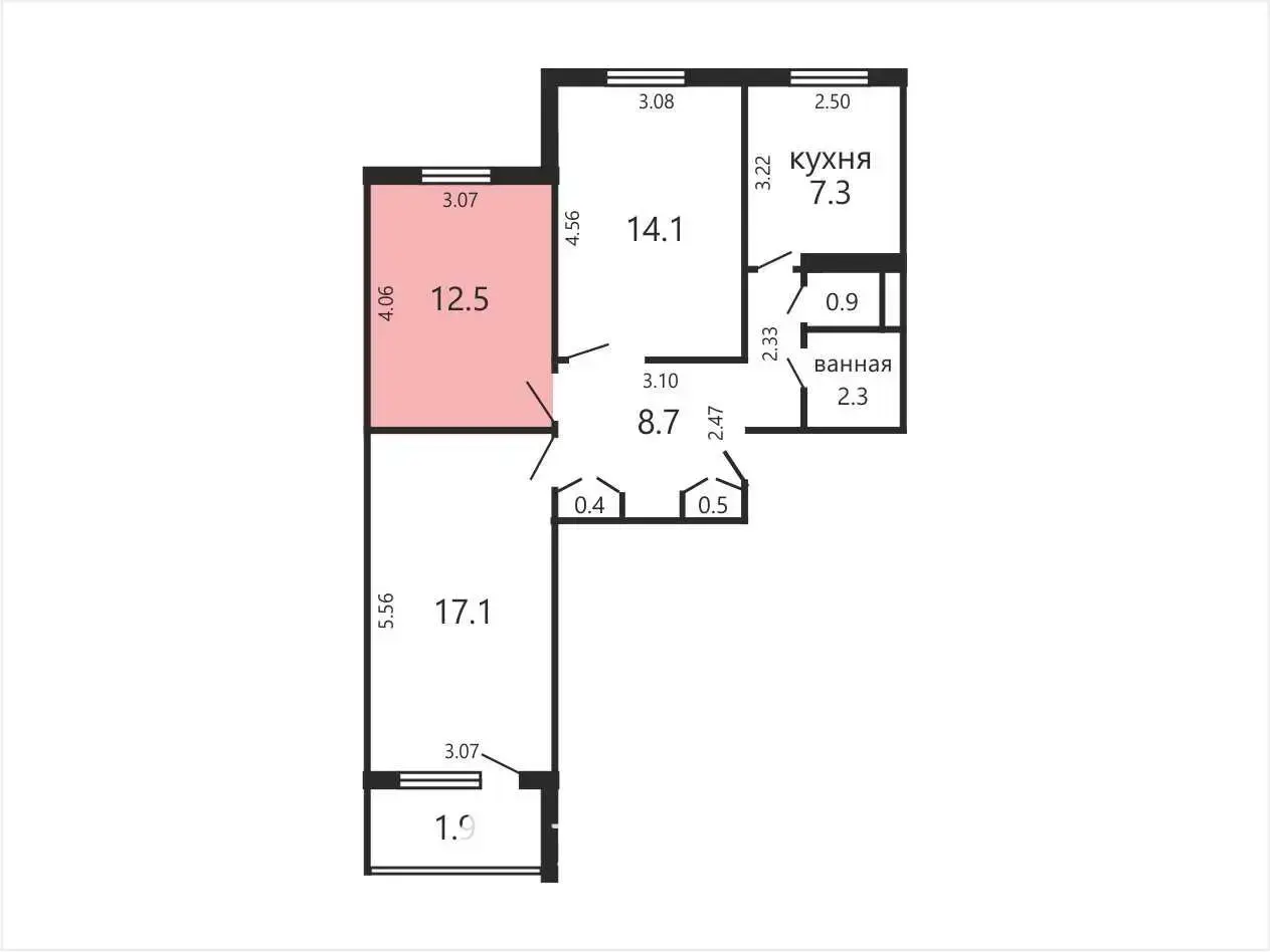 Продажа комнаты в Минске, ул. Притыцкого, д. 106, цена 115412 BYN, код 7765 - фото 2