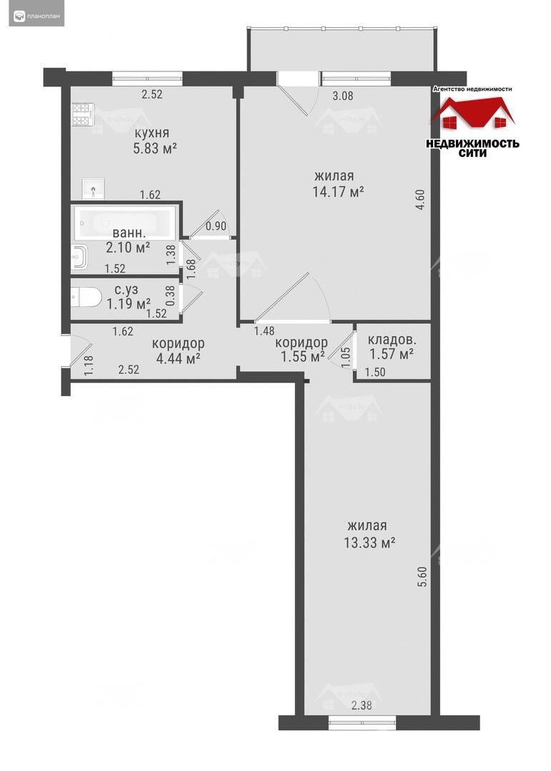 квартира, Орша, ул. Мира, д. 60, стоимость продажи 81 446 р.