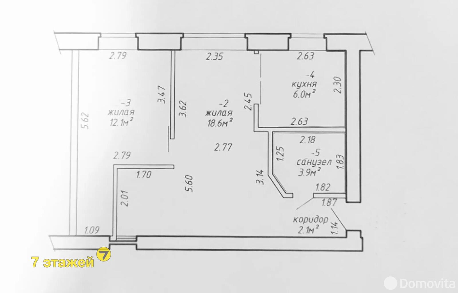 Купить 2-комнатную квартиру в Минске, ул. Маяковского, д. 172, 89000 USD, код: 1076009 - фото 6