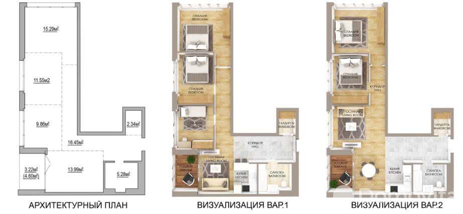 Купить 3-комнатную квартиру в Минске, ул. Макаенка, д. 12/К, 106536 EUR, код: 1009119 - фото 3