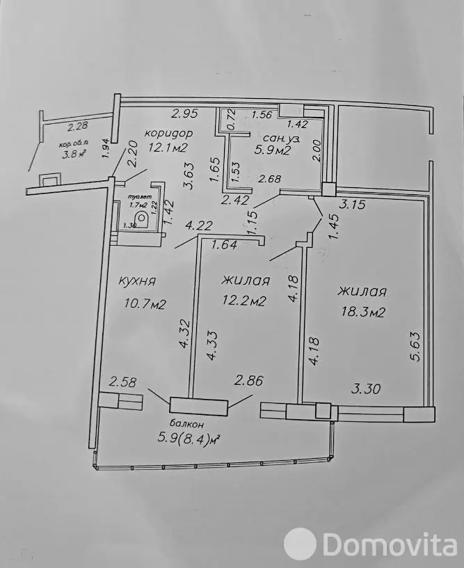 Снять 2-комнатную квартиру в Минске, ул. Гвардейская, д. 14, 2480BYN, код 150825 - фото 18