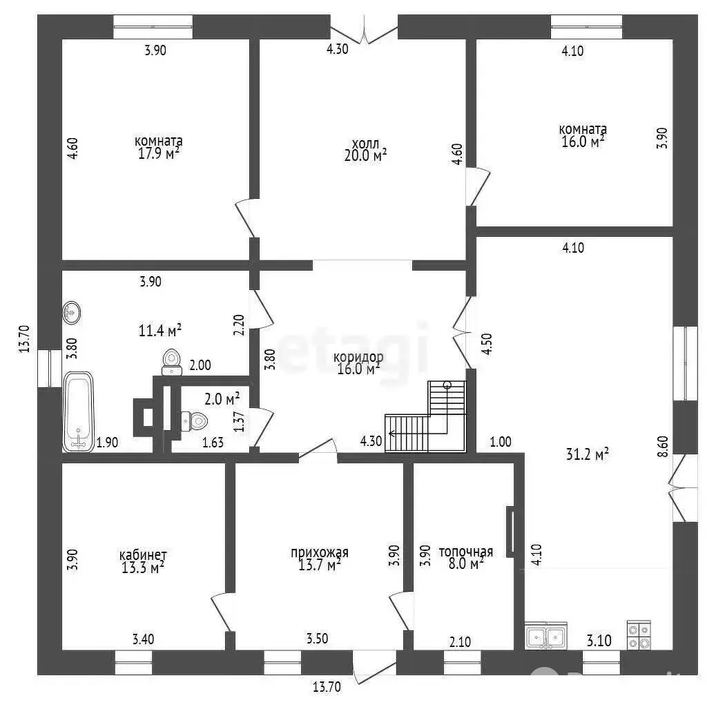купить коттедж, Крылово, ул. Центральная
