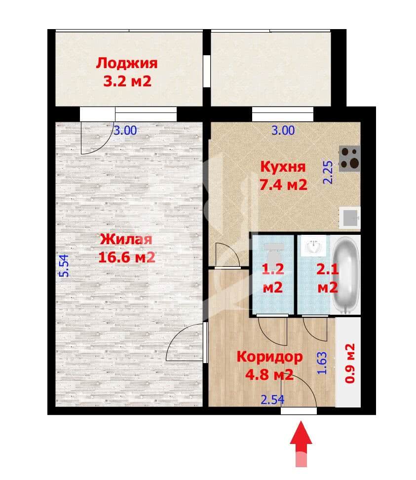 комната, Минск, ул. Куйбышева, д. 46, стоимость продажи 130 138 р.
