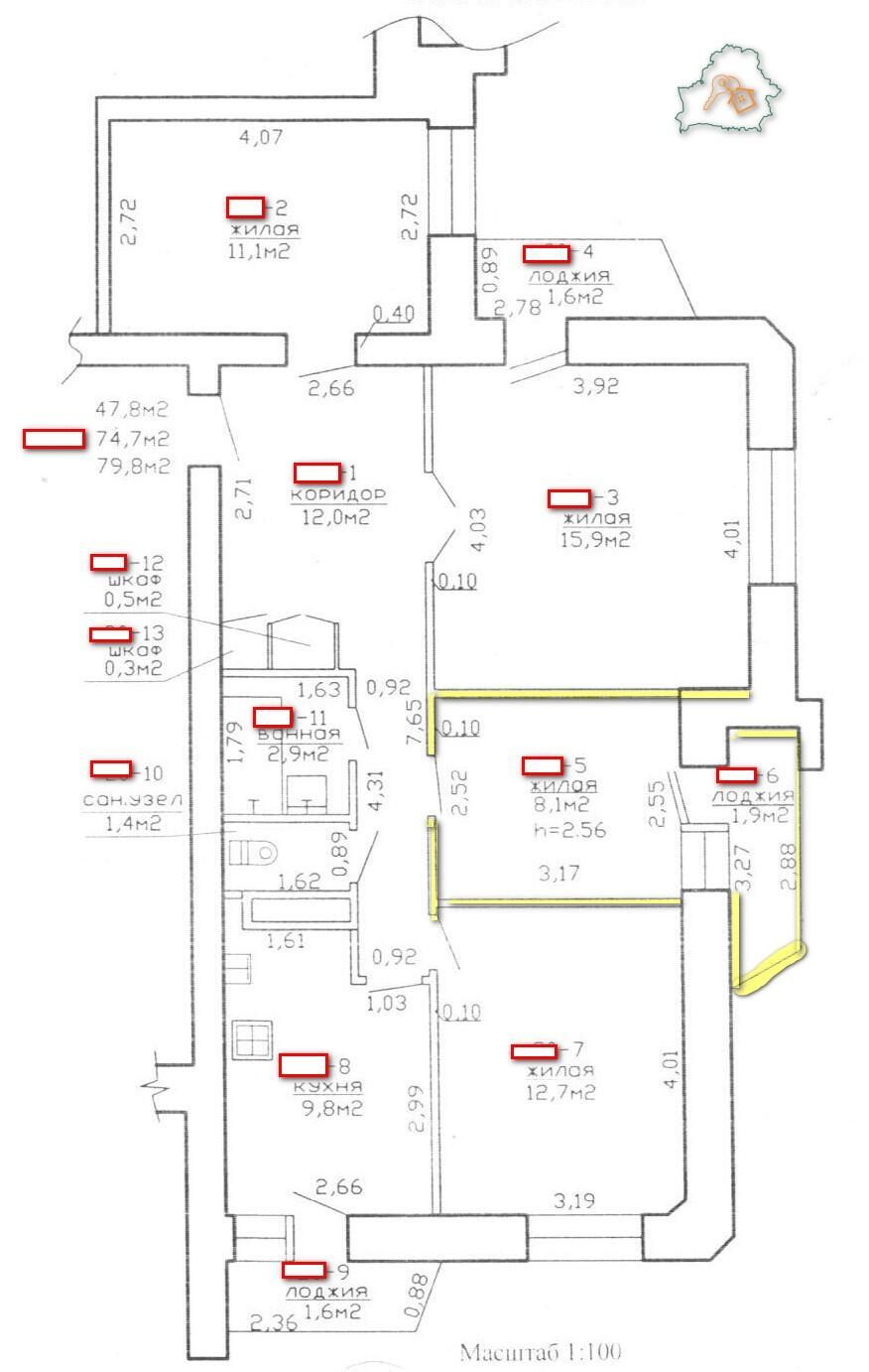 Купить комнату в Гомеле, ул. Советская, д. 97/5, цена 6000 USD, код 6114 - фото 6