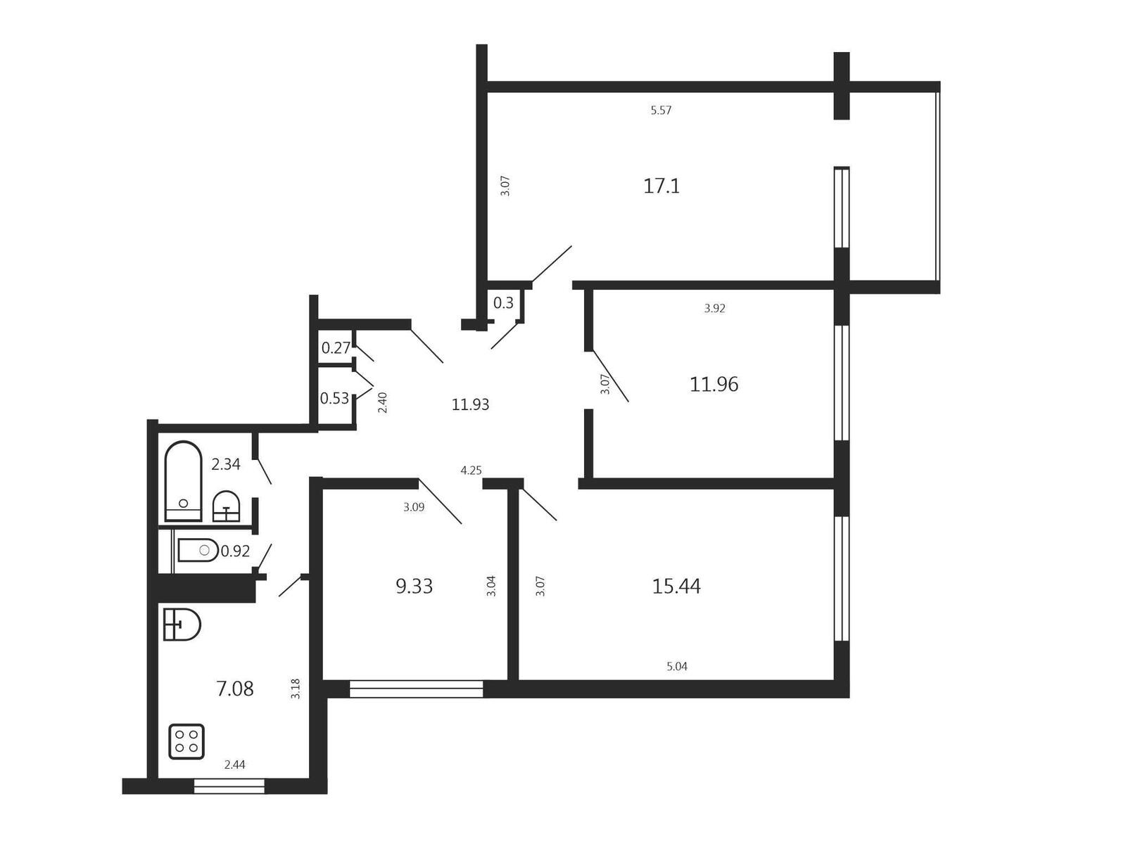 Продажа 4-комнатной квартиры в Минске, ул. Притыцкого, д. 17, 110000 USD, код: 1010293 - фото 2