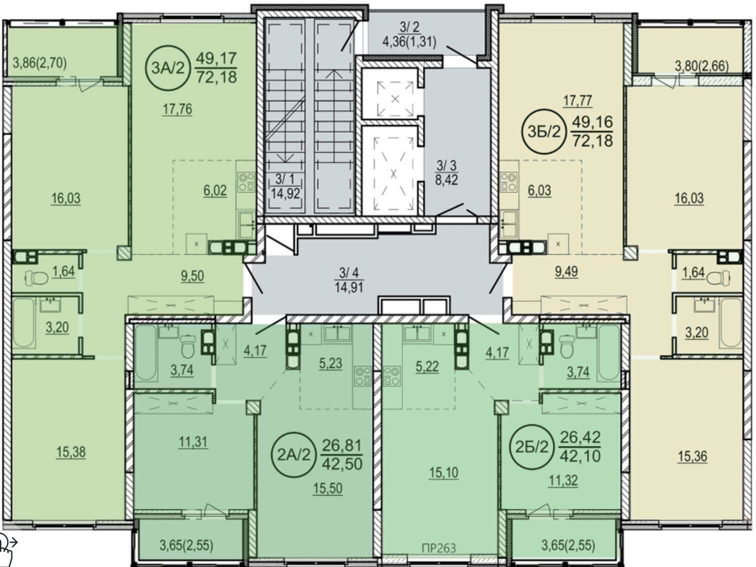 Купить 3-комнатную квартиру в Минске, ул. Разинская, д. 4, 90225 USD, код: 1056360 - фото 2