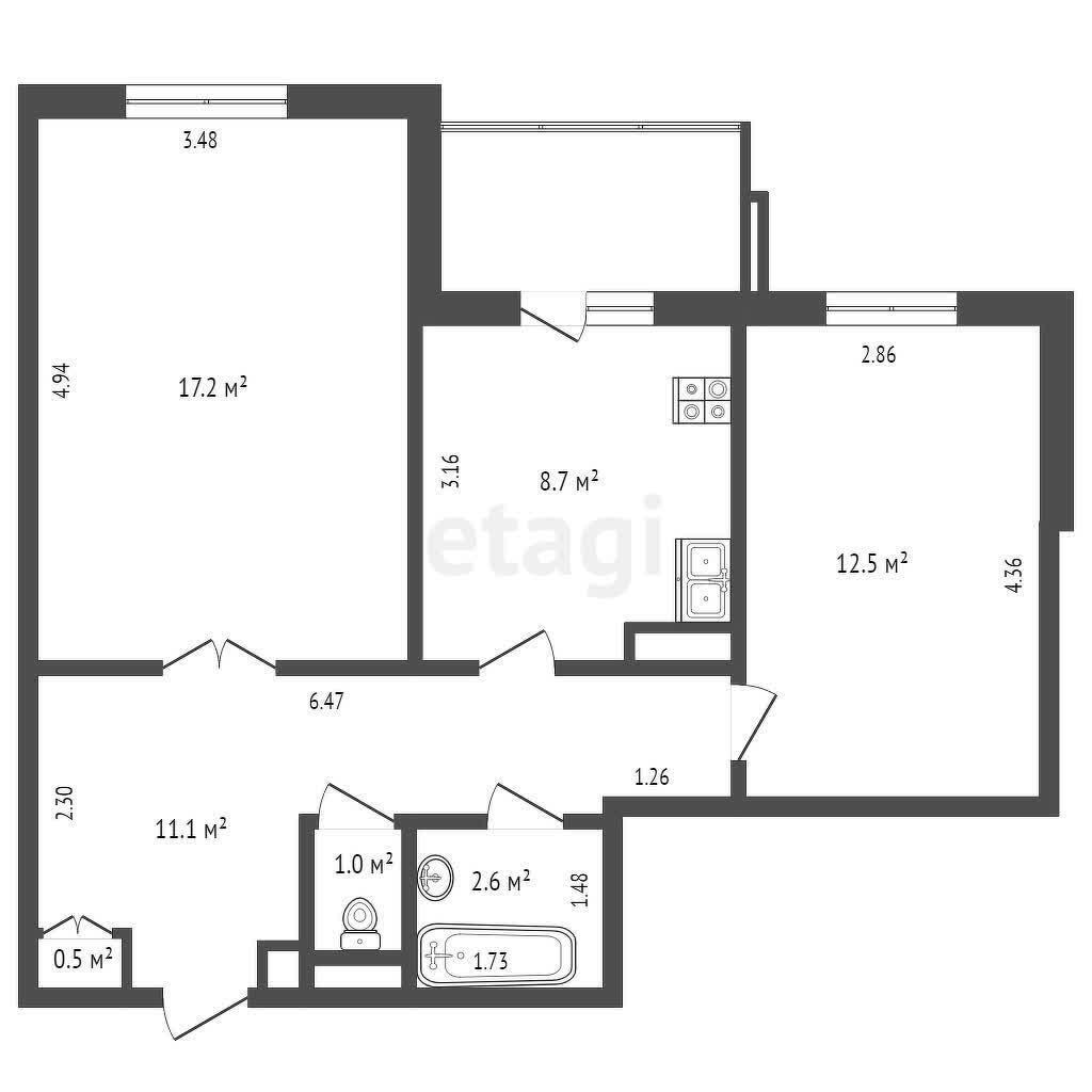 Купить 2-комнатную квартиру в Мачулищах, ул. Полевая, д. 2, 52000 USD, код: 995614 - фото 5