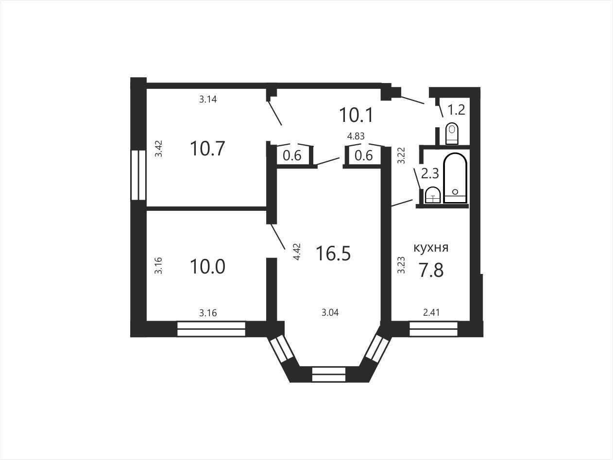 Купить 3-комнатную квартиру в Минске, ул. Стрелковая, д. 6, 85000 USD, код: 970035 - фото 2