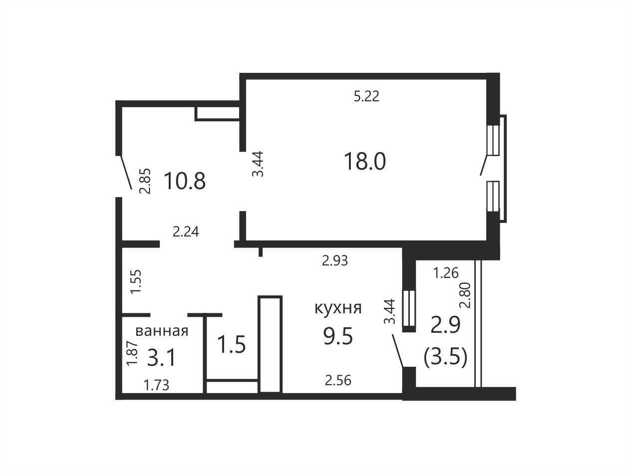 Продажа 1-комнатной квартиры в Минске, ул. Одесская, д. 20/Б, 65000 USD, код: 999650 - фото 2