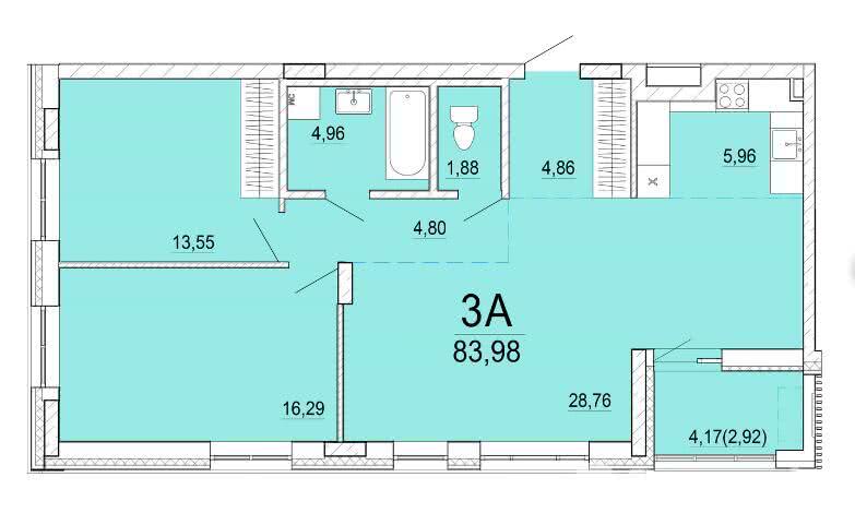 Купить 3-комнатную квартиру в Минске, ул. Нововиленская, д. 51, 121771 USD, код: 1001358 - фото 1