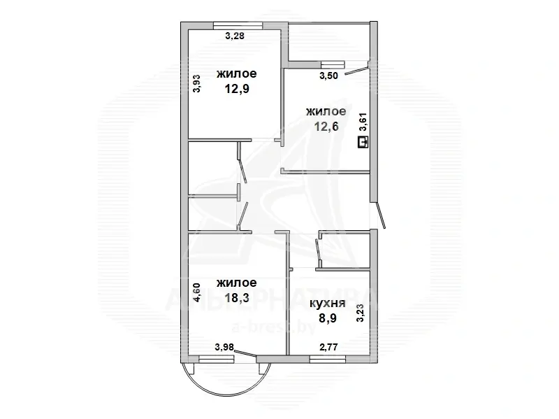 Продажа комнаты в Бресте, ул. Московская, цена 228931 BYN, код 7424 - фото 37