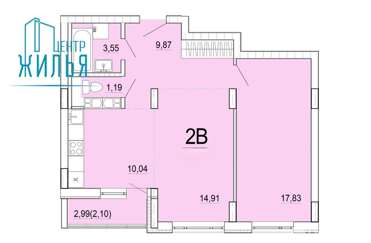 Купить 2-комнатную квартиру в Гродно, ул. Советских Пограничников, д. 57, 50935 USD, код: 1063585 - фото 5