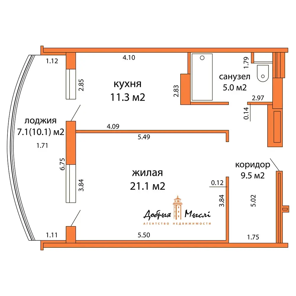 Снять 1-комнатную квартиру в Минске, ул. Восточная, д. 107, 560USD, код 150893 - фото 19