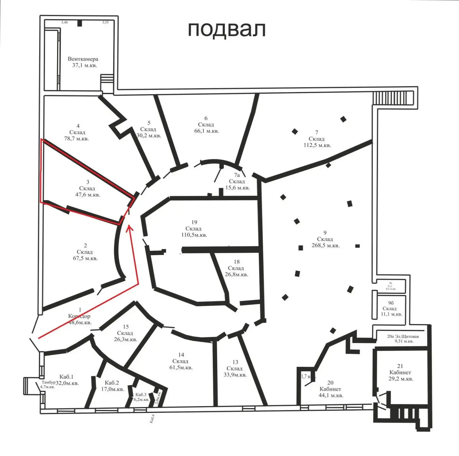 Цена аренды склада, Минск, ул. Свердлова, д. 23