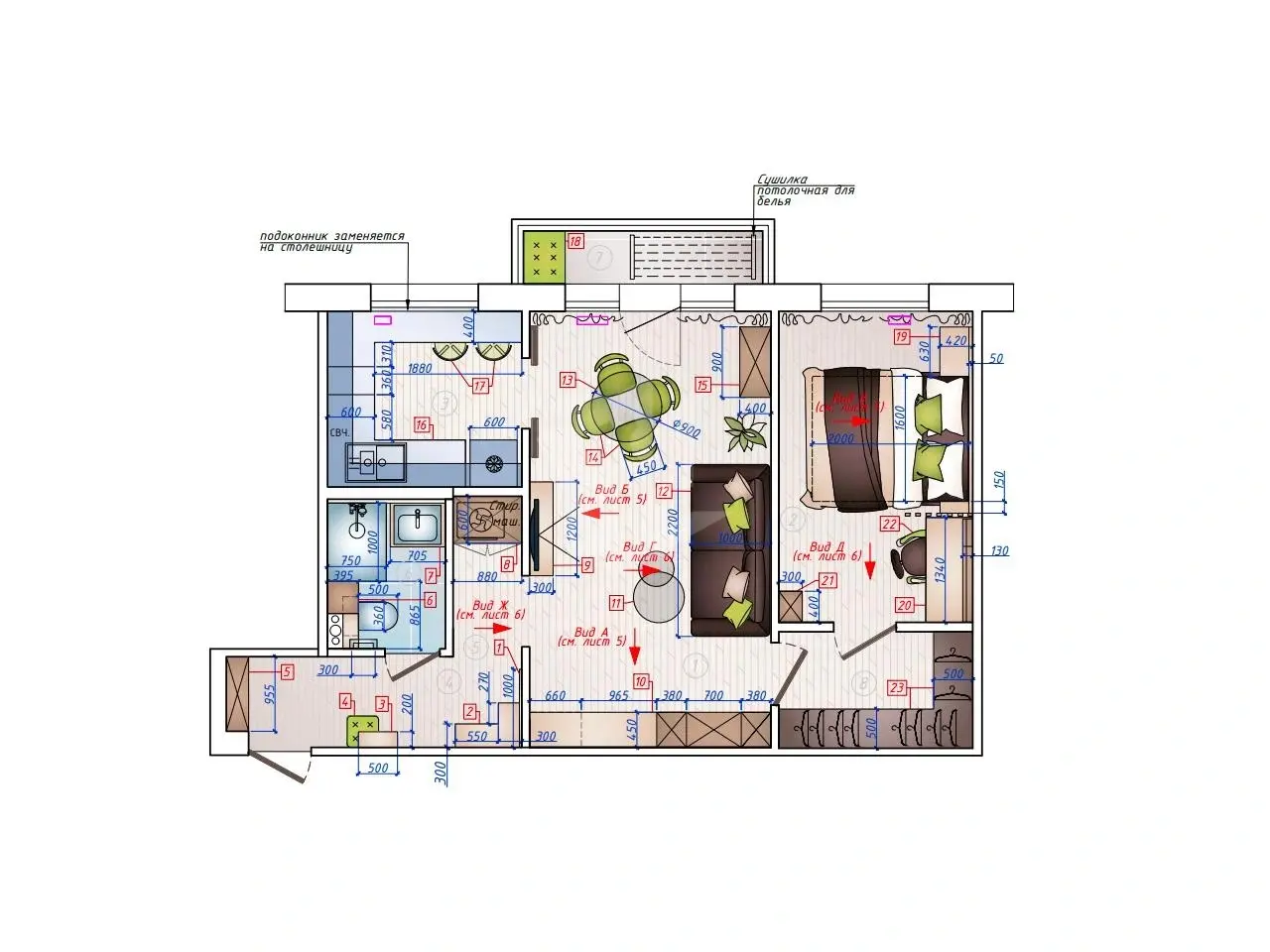 Снять 2-комнатную квартиру в Минске, ул. Фроликова, д. 5, 640USD, код 151373 - фото 20