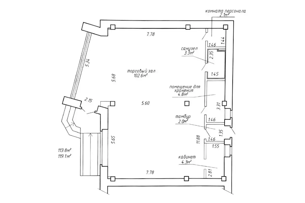 Аренда торговой точки на ул. Бурдейного, д. 13 в Минске, 11790BYN, код 967889 - фото 15