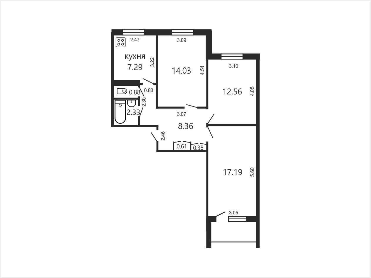 квартира, Минск, пр-т Газеты Правда, д. 54 