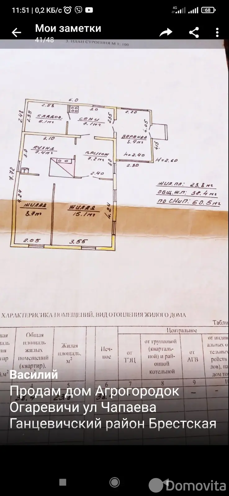 Цена продажи дома, Огаревичи, ул. Чапаева, д. 1