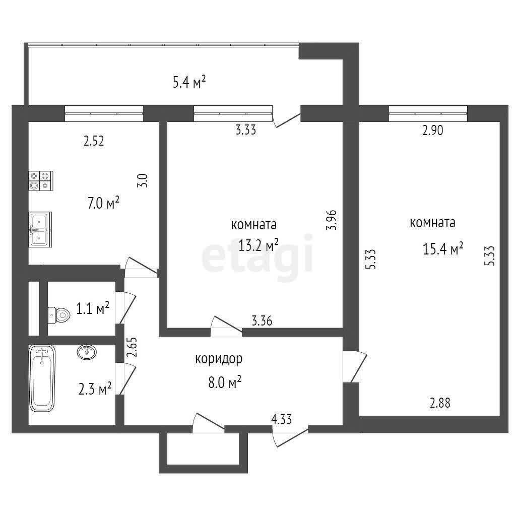 Продажа 2-комнатной квартиры в Минске, ул. Голодеда, д. 15, 70000 USD, код: 1008197 - фото 3