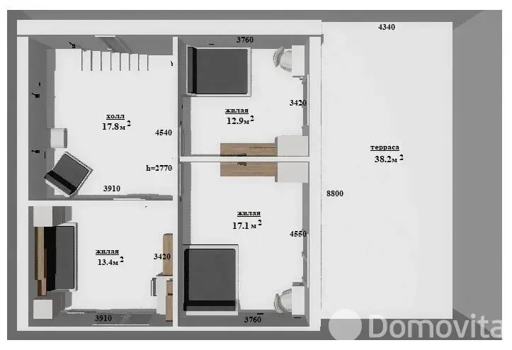 Купить 1-этажную дачу в Марачи Витебская область, 82000USD, код 184391 - фото 14