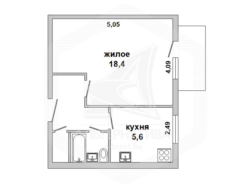 Продажа 1-комнатной квартиры в Бресте, ул. Шоссейная, 35000 USD, код: 1021851 - фото 5