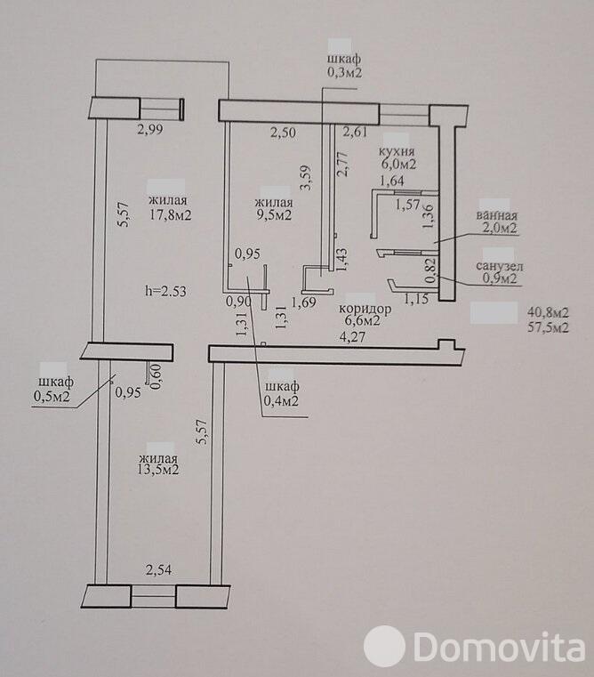 Купить 3-комнатную квартиру в Гомеле, ул. Матросова, д. 4, 32000 USD, код: 1070447 - фото 1