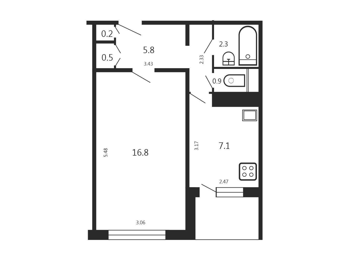 Купить 1-комнатную квартиру в Минске, ул. Ротмистрова, д. 56, 49900 USD, код: 1000263 - фото 2