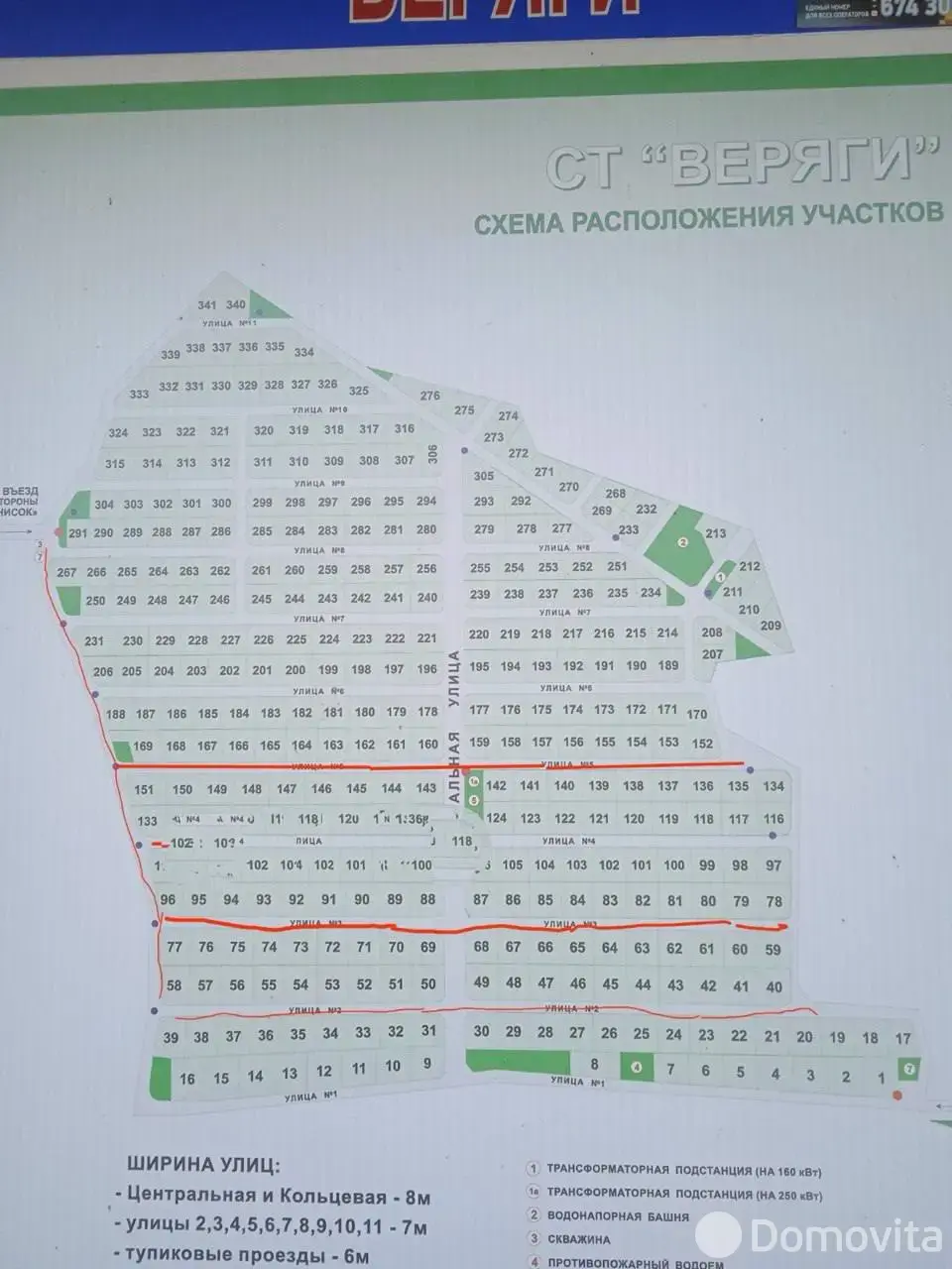 Цена продажи участка, ВЕРЯГИ,