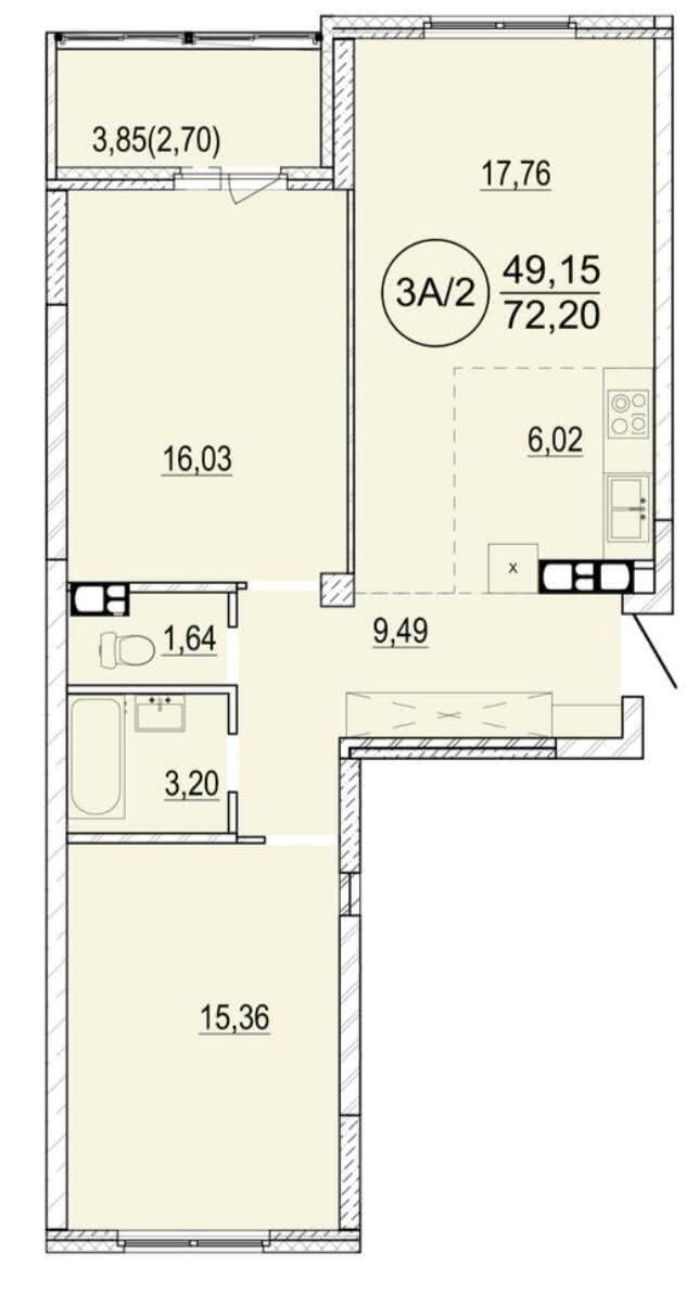 Купить 3-комнатную квартиру в Минске, ул. Разинская, д. 4, 90225 USD, код: 1056705 - фото 2