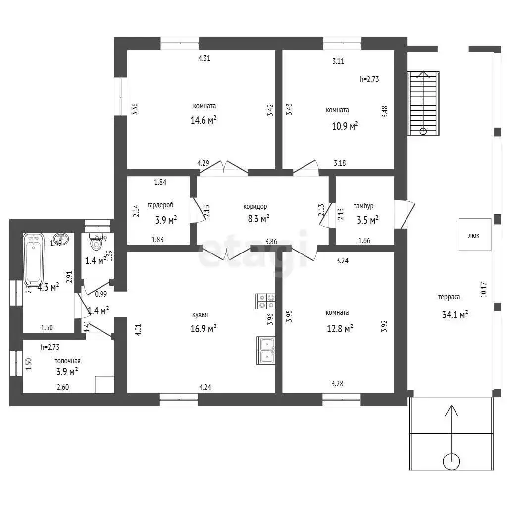 дом, Красное, ул. Подлесная, стоимость продажи 297 531 р.