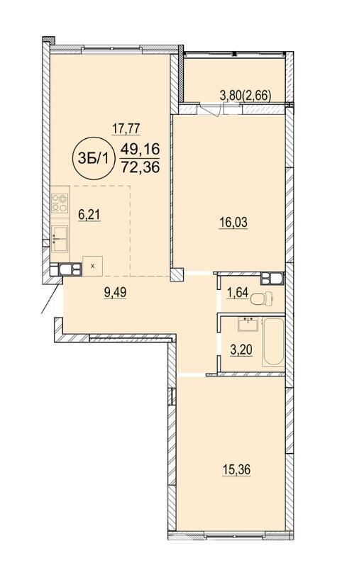 Стоимость продажи квартиры, Минск, ул. Разинская, д. 4