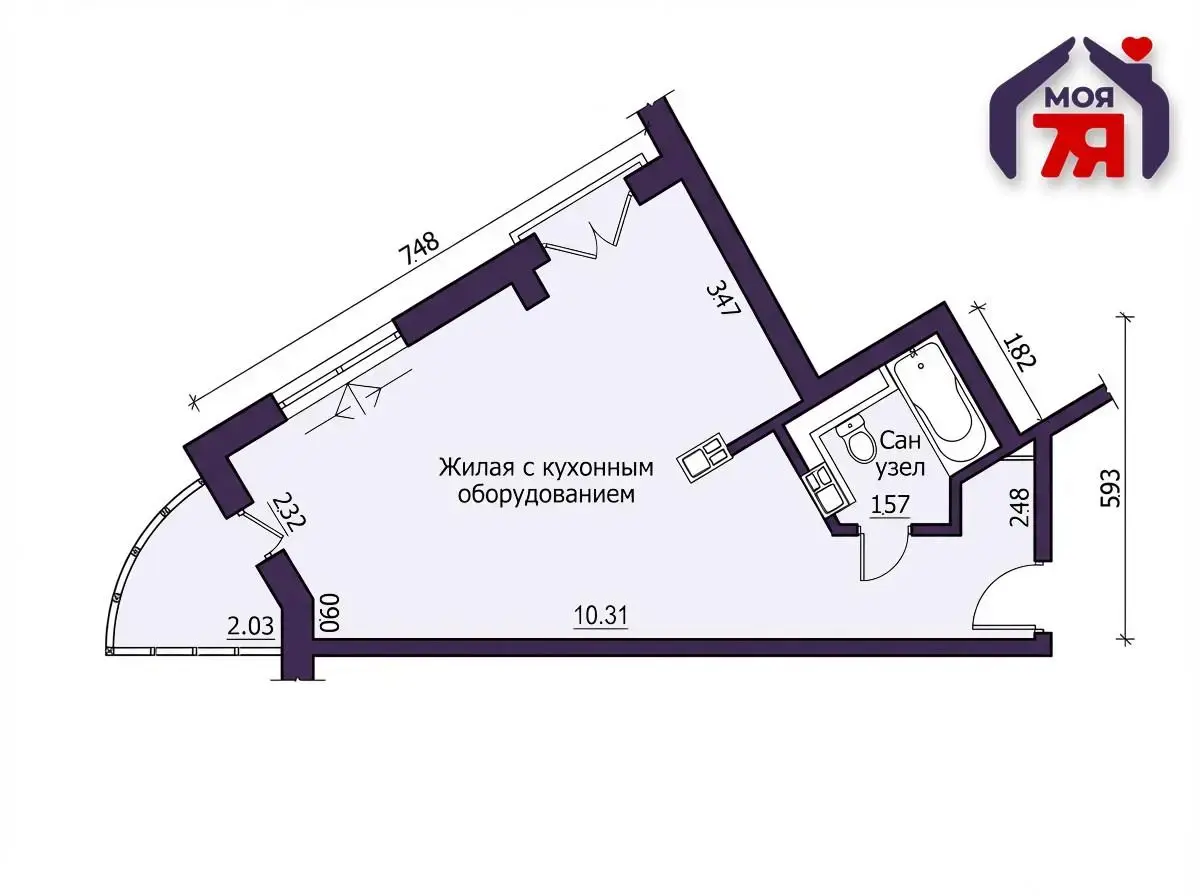 Снять 1-комнатную квартиру в Минске, ул. Мястровская, д. 6, 350USD, код 149468 - фото 27