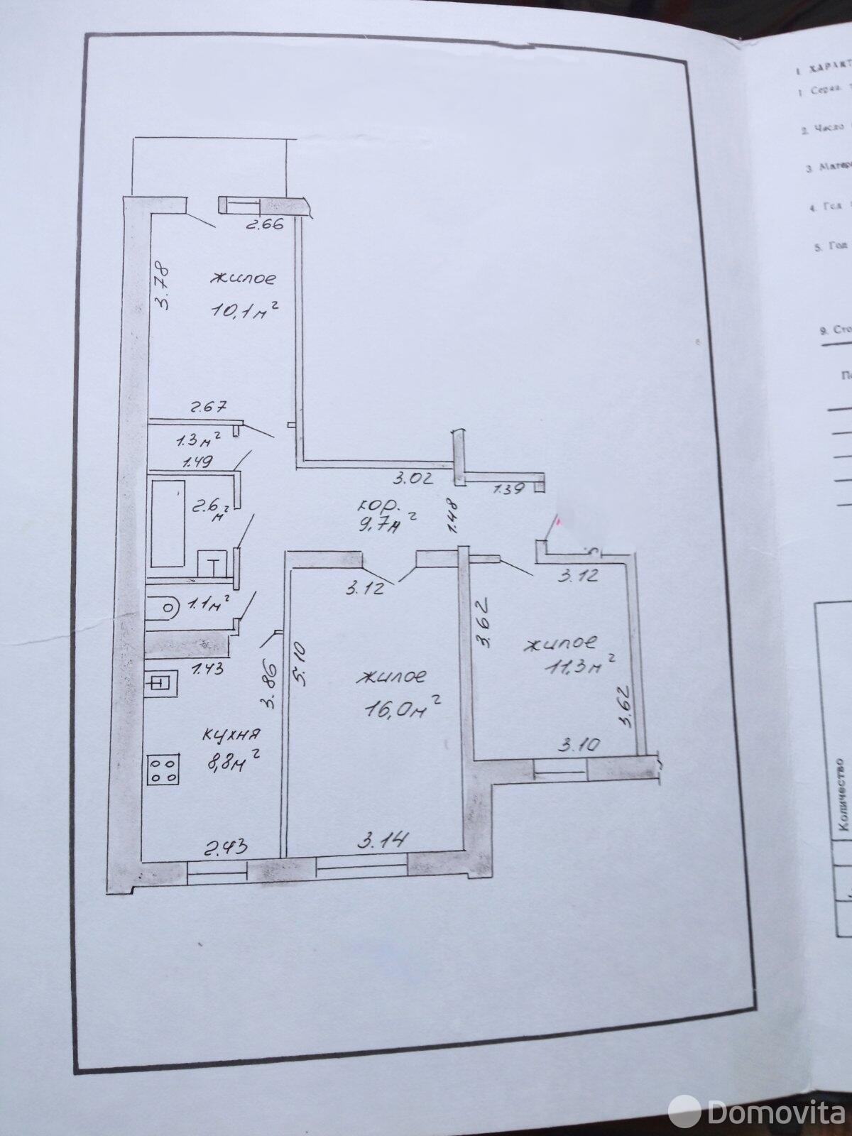 Стоимость продажи квартиры, Молодечно, ул. Янки Купалы, д. 106