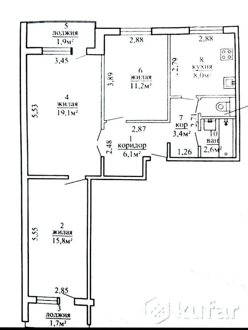 Стоимость продажи квартиры, Могилев, ул. Строителей, д. 11/а