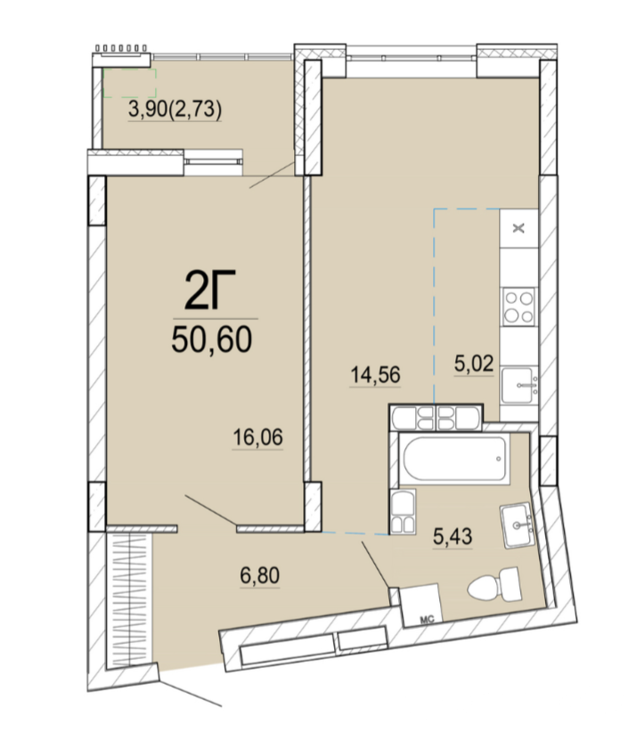 Продажа 2-комнатной квартиры в Минске, ул. Нововиленская, д. 51, 85008 USD, код: 985946 - фото 3