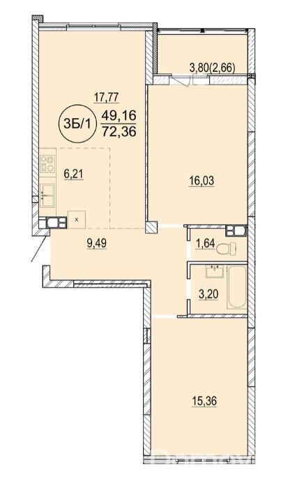 Продажа 3-комнатной квартиры в Минске, ул. Разинская, д. 4, 88279 USD, код: 1055168 - фото 2