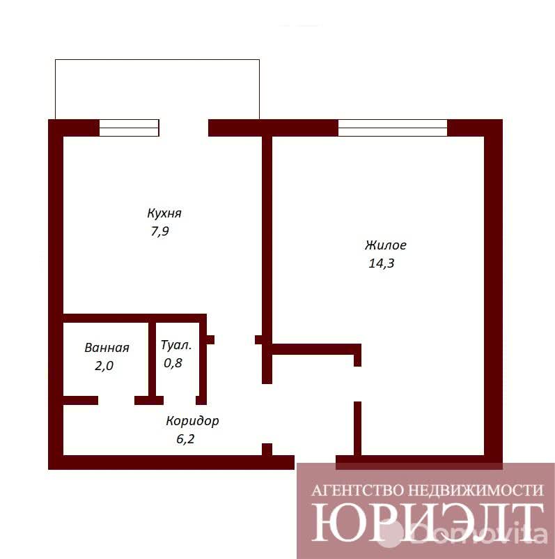 Продажа 1-комнатной квартиры в Бресте, ул. Рокоссовского, д. 1, 29000 USD, код: 995958 - фото 6