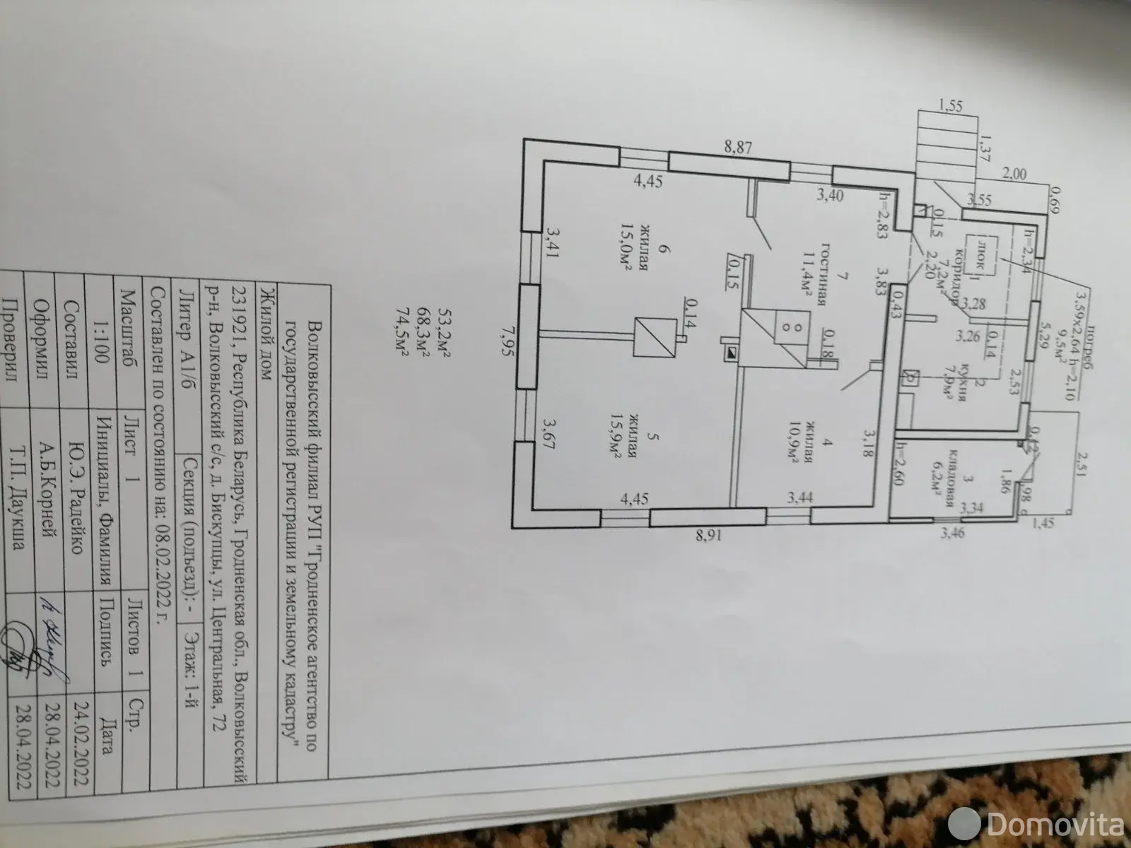 Цена продажи коттеджа, Бискупцы, ул. Центральная