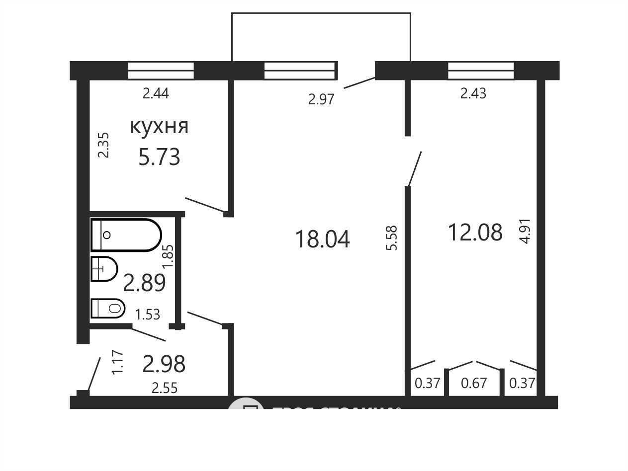 квартира, Минск, ул. Гикало, д. 22, стоимость продажи 228 904 р.