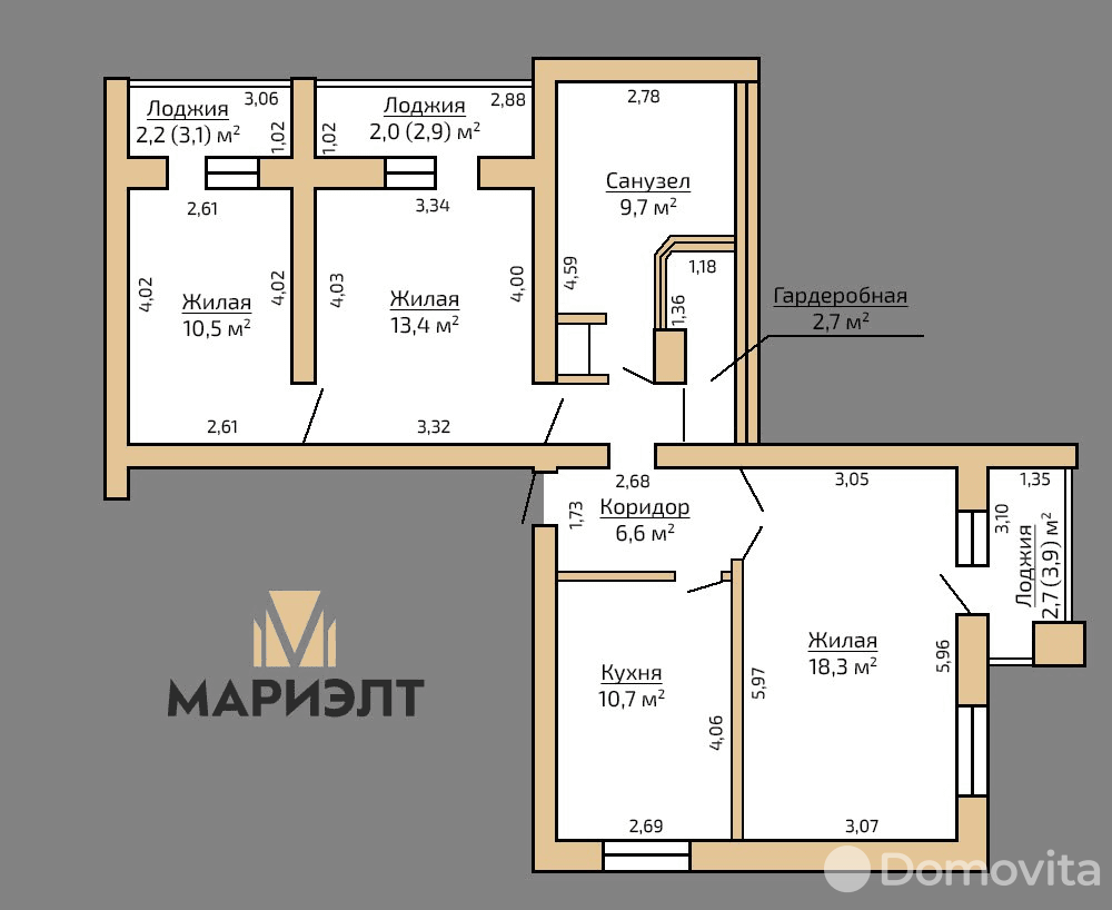 Продажа 3-комнатной квартиры в Минске, Логойский тр-т, д. 10, 118000 USD, код: 1008414 - фото 4