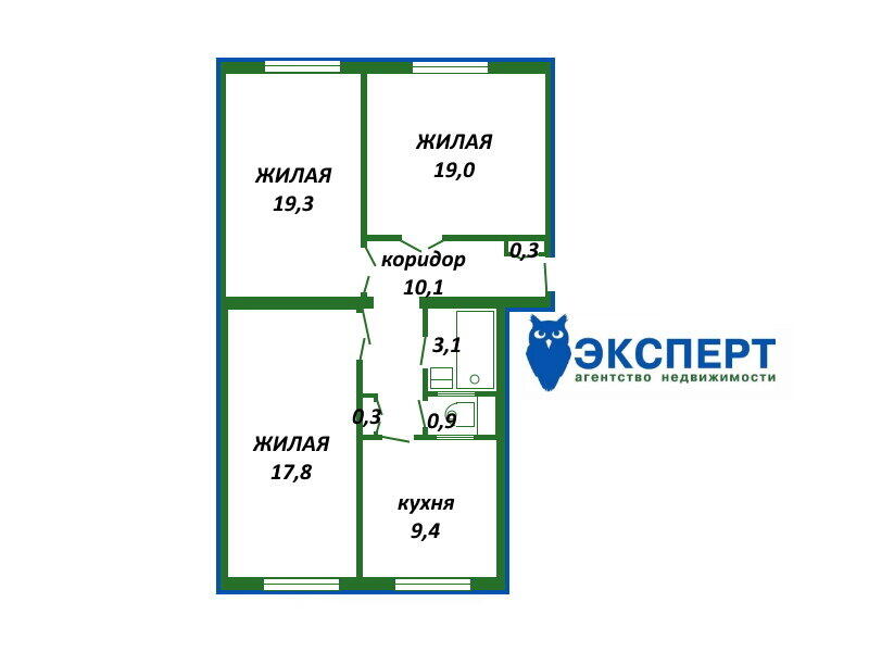 Продажа 3-комнатной квартиры в Минске, пр-т Партизанский, д. 85, 105000 USD, код: 977487 - фото 1