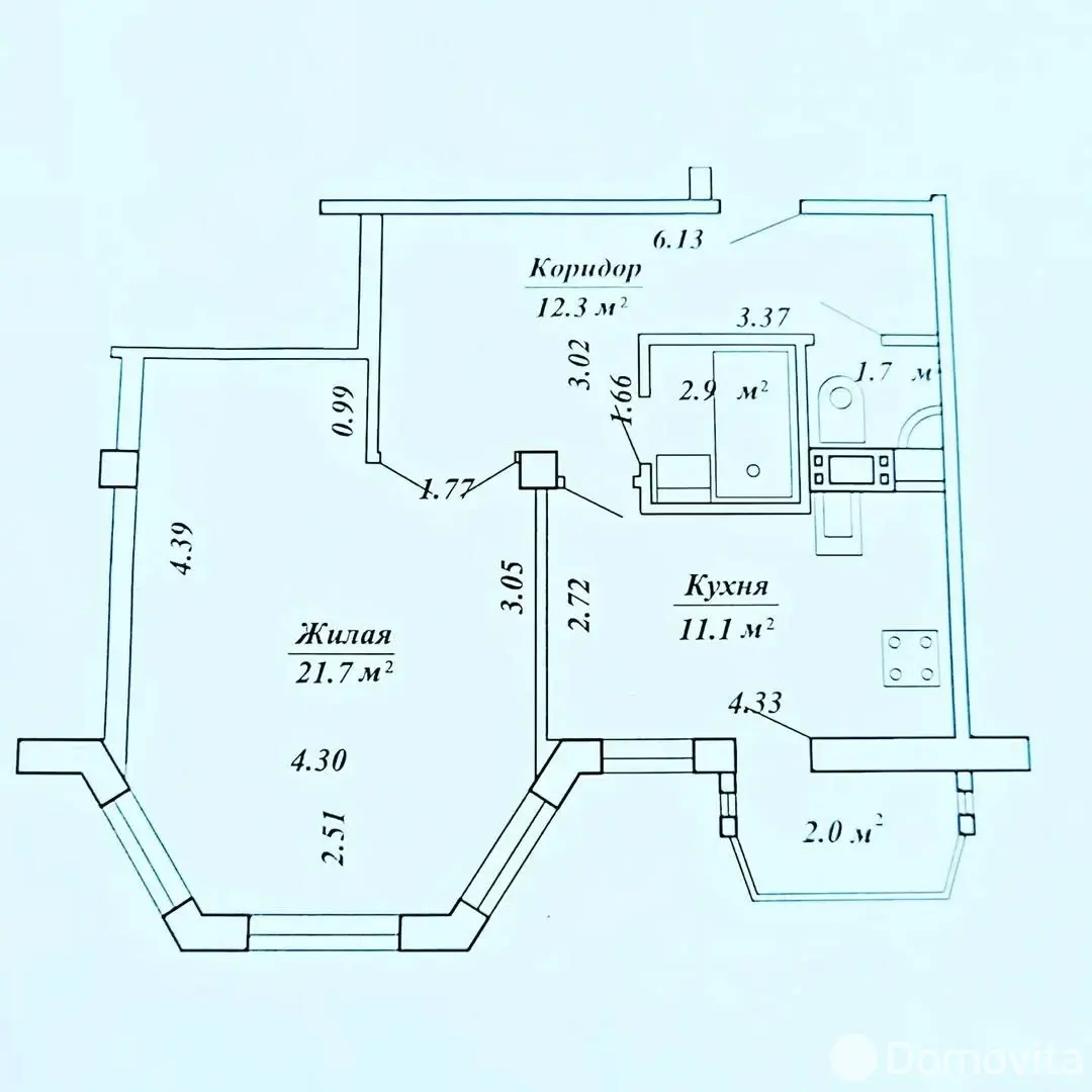 Снять 1-комнатную квартиру в Минске, ул. Пимена Панченко, д. 54, 400USD, код 146038 - фото 3
