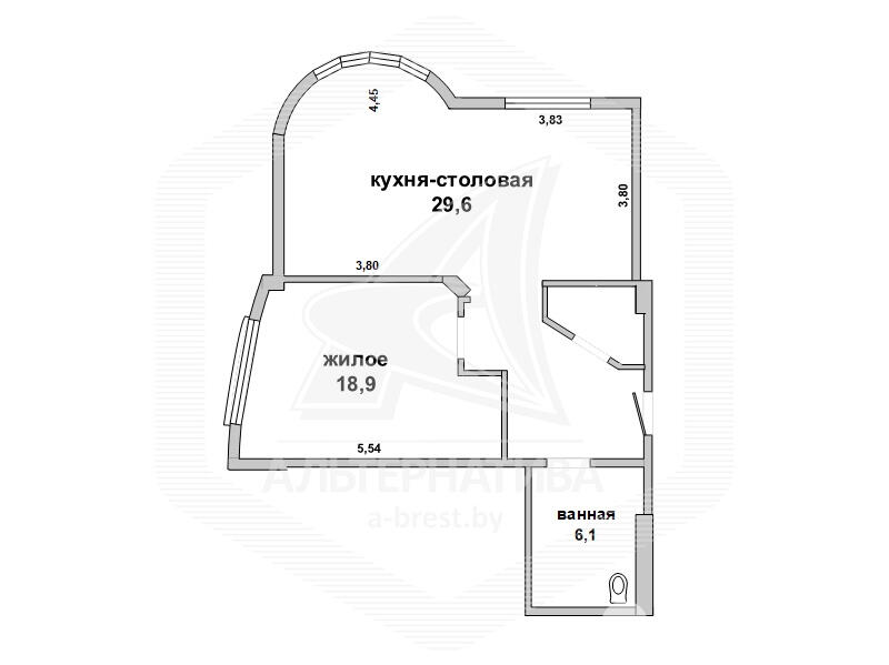 Продажа 2-комнатной квартиры в Бресте, ул. Октябрьской Революции, 77000 USD, код: 898971 - фото 3
