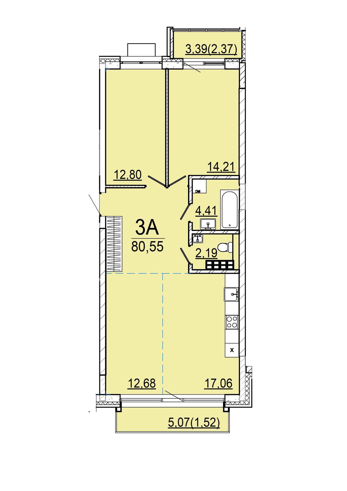 Купить 3-комнатную квартиру в Минске, ул. Нововиленская, д. 65, 225540 USD, код: 1087882 - фото 2