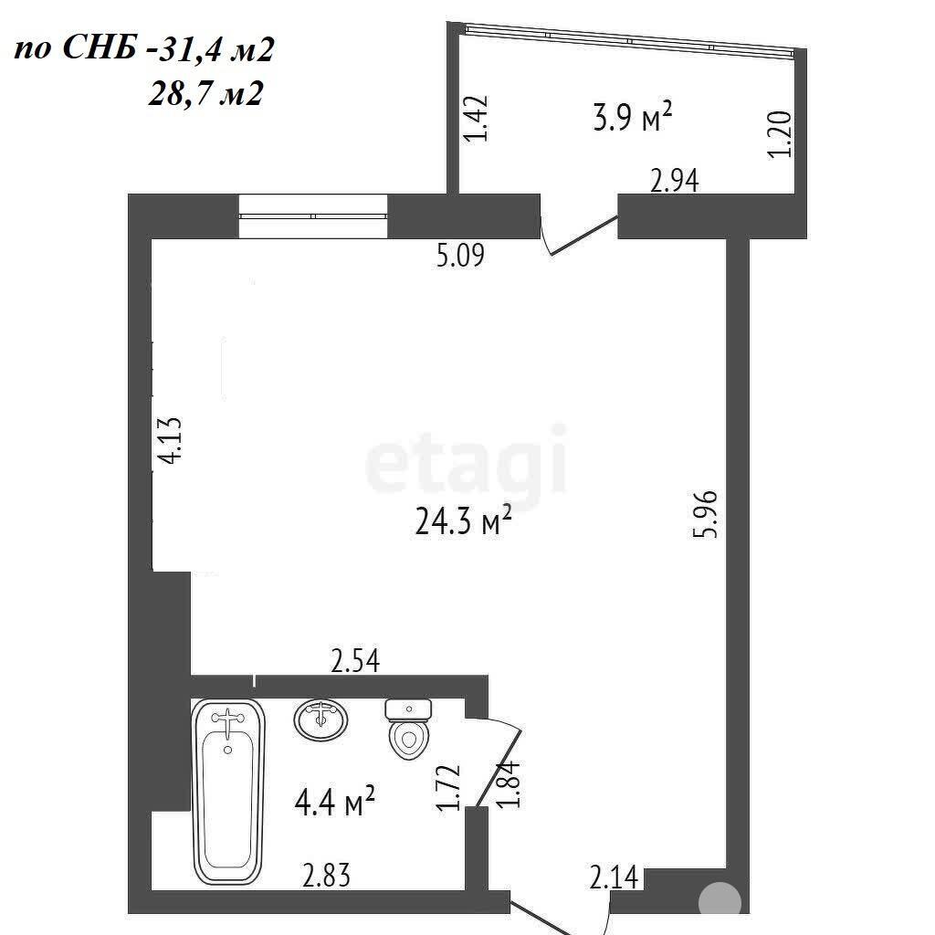 Купить 1-комнатную квартиру в Минске, ул. Игоря Лученка, д. 31, 52900 USD, код: 1084179 - фото 2