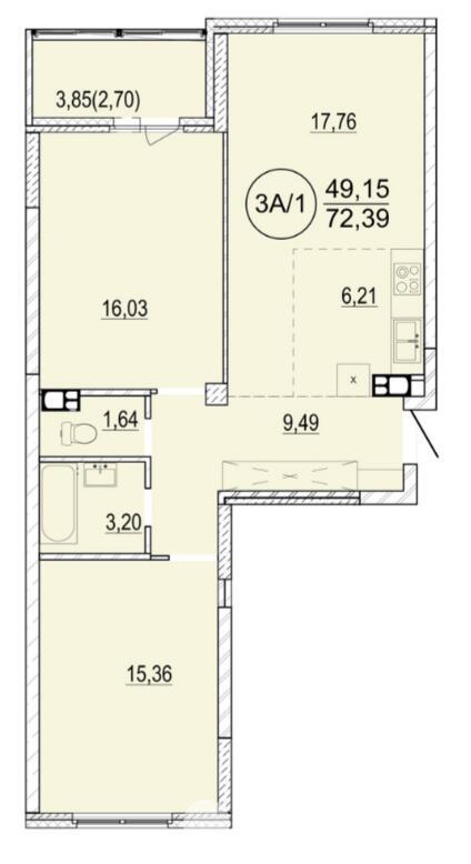 Продажа 3-комнатной квартиры в Минске, ул. Разинская, д. 4, 88316 USD, код: 1056163 - фото 3