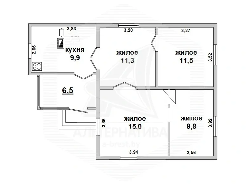 коттедж, Брест, в Ленинском районе