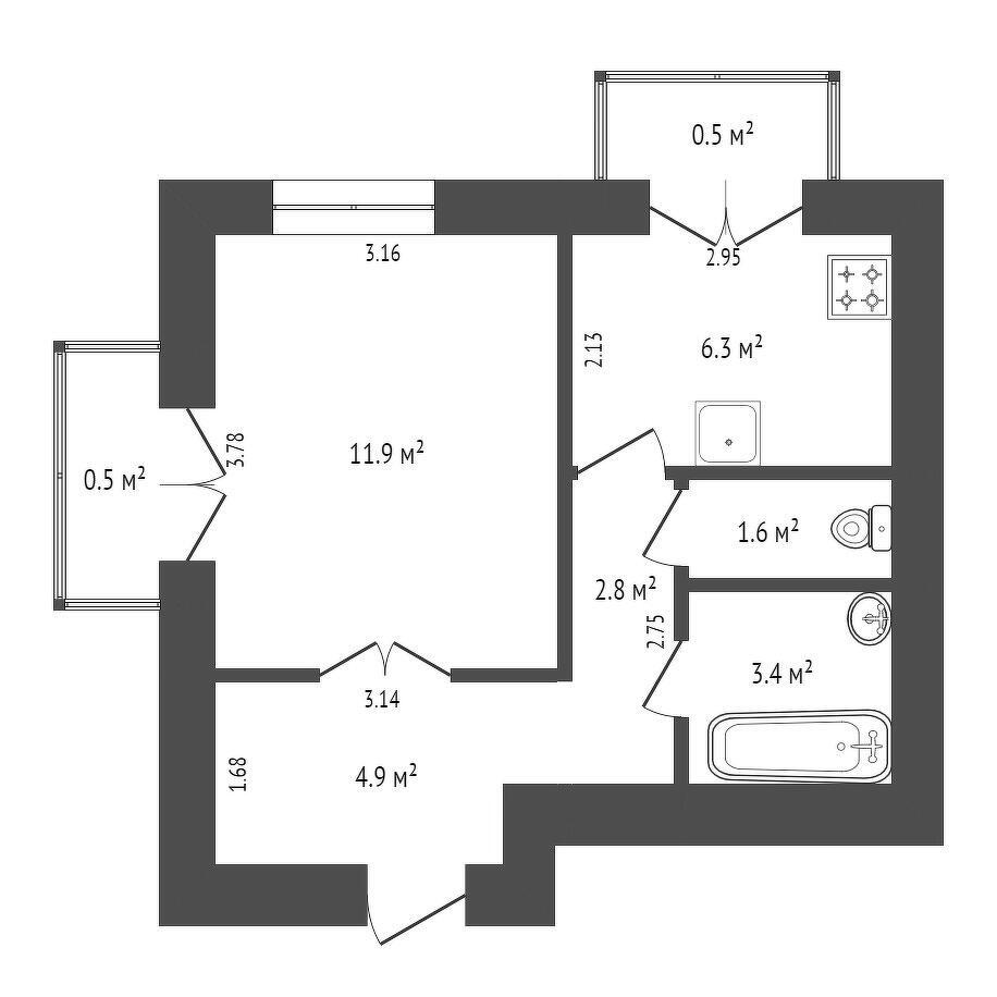 Купить 1-комнатную квартиру в Минске, ул. Красная, д. 21, 96300 USD, код: 1033061 - фото 6