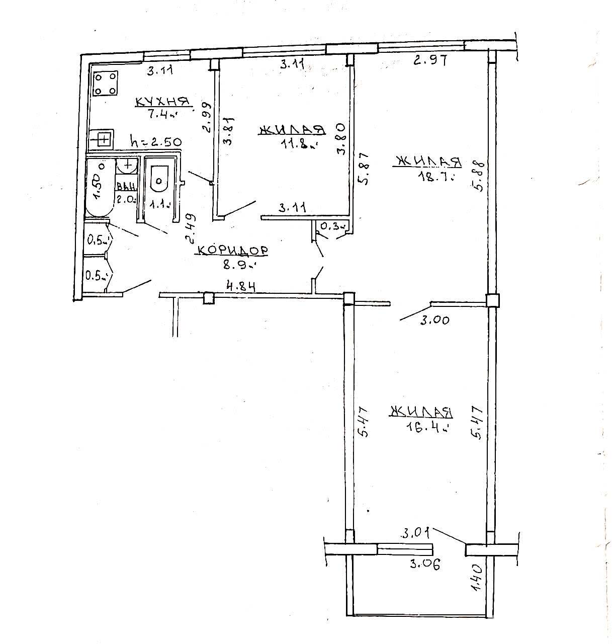 Купить 3-комнатную квартиру в Минске, ул. Янки Мавра, д. 3, 79900 USD, код: 1037010 - фото 2